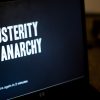 Detail of Austerity & Anarchy date display screen